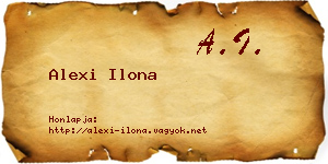 Alexi Ilona névjegykártya